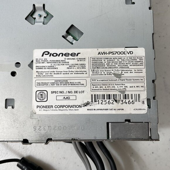 Pioneer AVHP5700DVD Radio DVD Player Tested Working With Box, Wires, Manuals - Picture 9 of 16